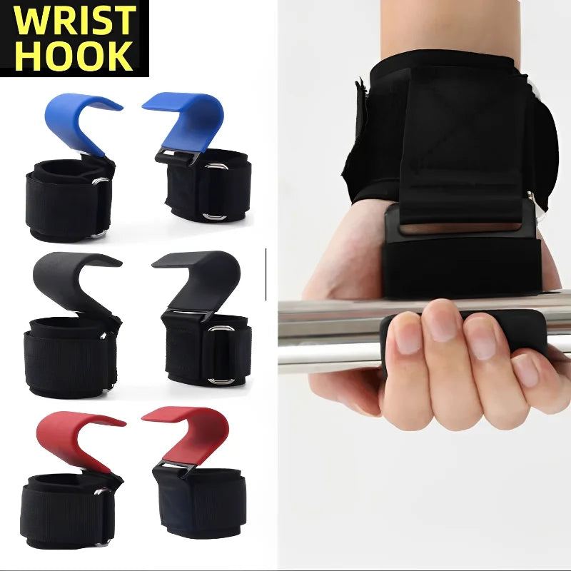 2Pcs Non-Slip Weight Lifting Hookspremium Pair of Straps Weightlifting Deadlift Chin Pull up and Exercise Fitness Hook Training